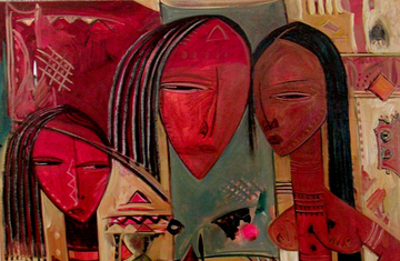 Painting between Addis Ababa and Paris