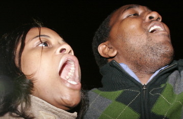 Tadias Photos: Election Night in Harlem