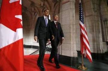 Obama declares love for Canada, banishes Bush era