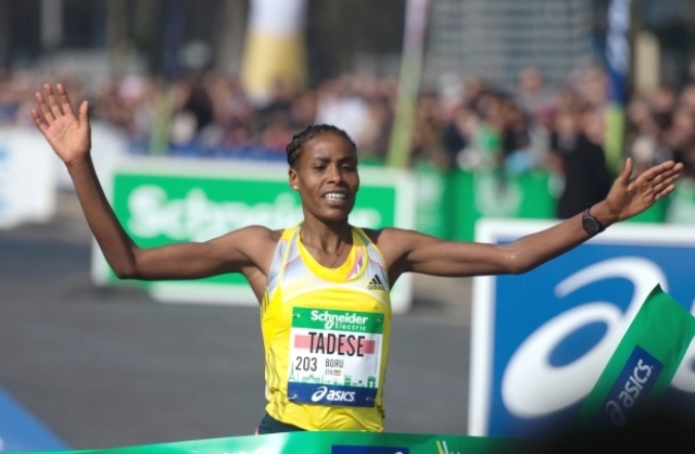 Feyse Tadese Sets Record at Paris Marathon, Dejen Gebremeskel Wins 5000 in Carlsbad, California