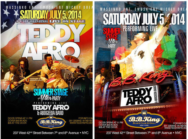 SummerStage After Party: Teddy Afro Live at B.B. King in NYC on July 5th