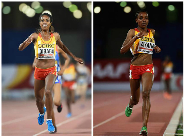 Gold for Genzebe Dibaba & Almaz Ayana at 2014 IAAF Continental Cup in Morocco
