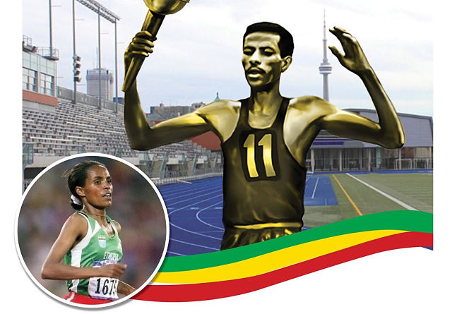 Olympian Derartu Tulu Joins the Bikila Barefoot Challenge in Toronto