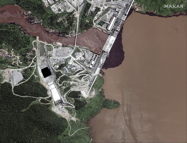 Photos: Satellite Images of GERD Show Water Rising (UPDATE)