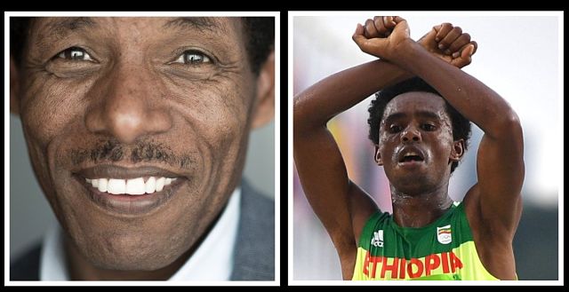 Announcement by Olympic Legends Haile & Feyisa Capture Ethiopia’s Mood